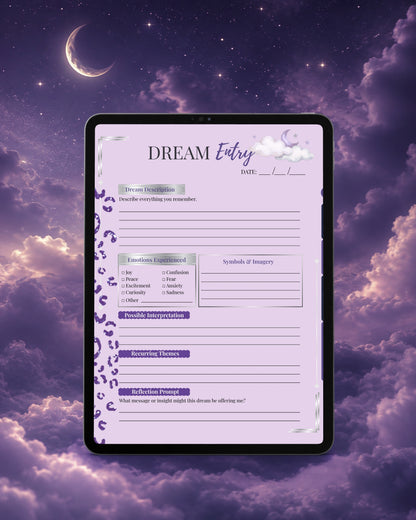 Dream Log Digital Journal