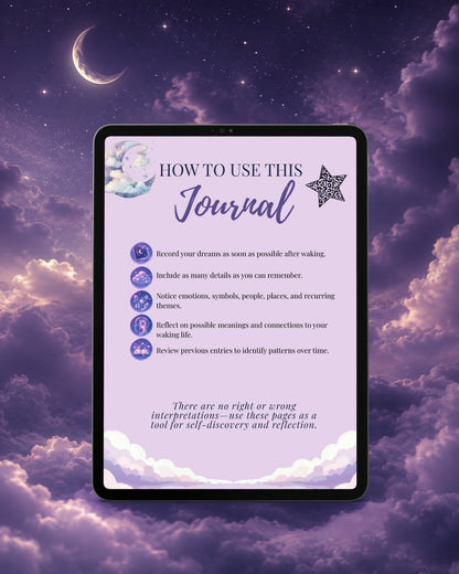 Dream Log Digital Journal