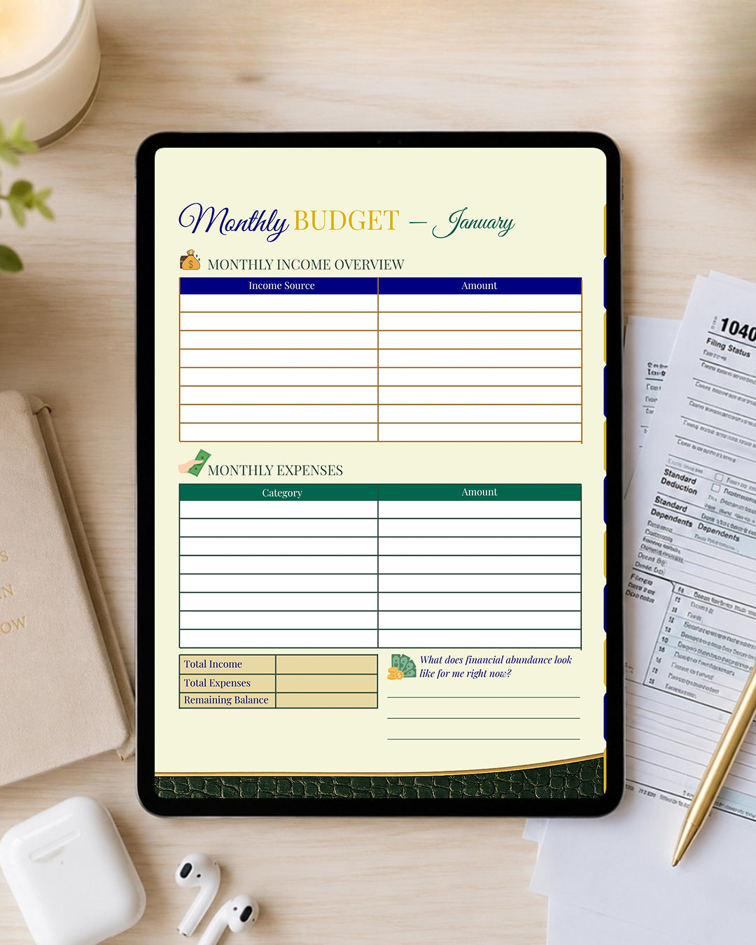 Money Mindset Digital Journal
