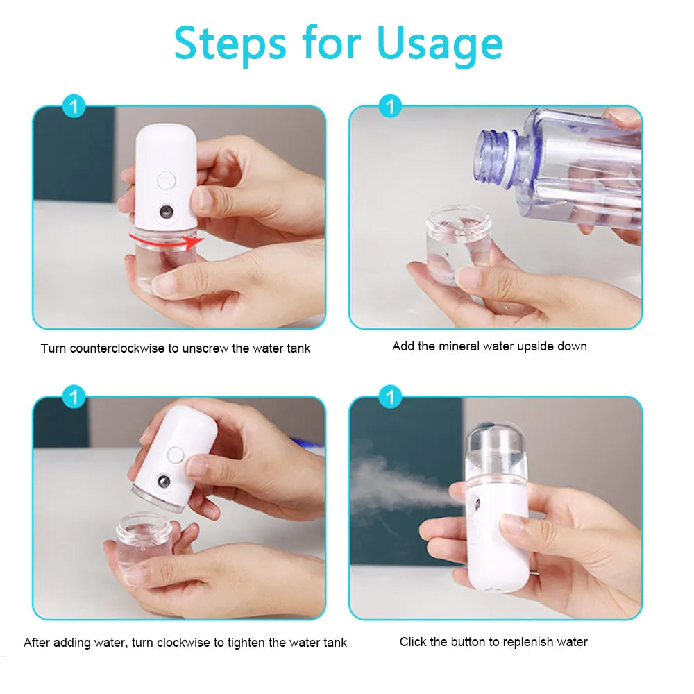 Rechargable USB Facial Mist Humidifier