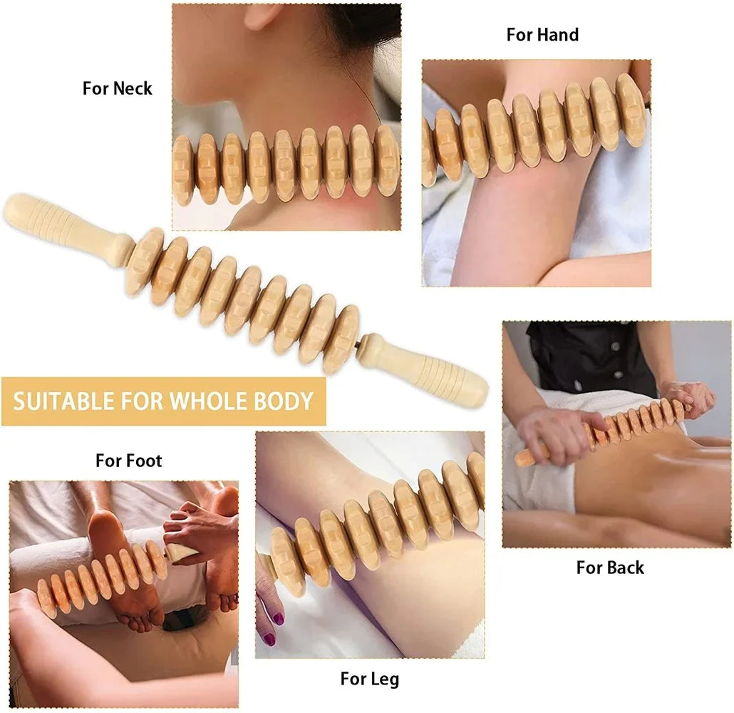 Wooden Lymphatic Drainage Body Sculpture Set