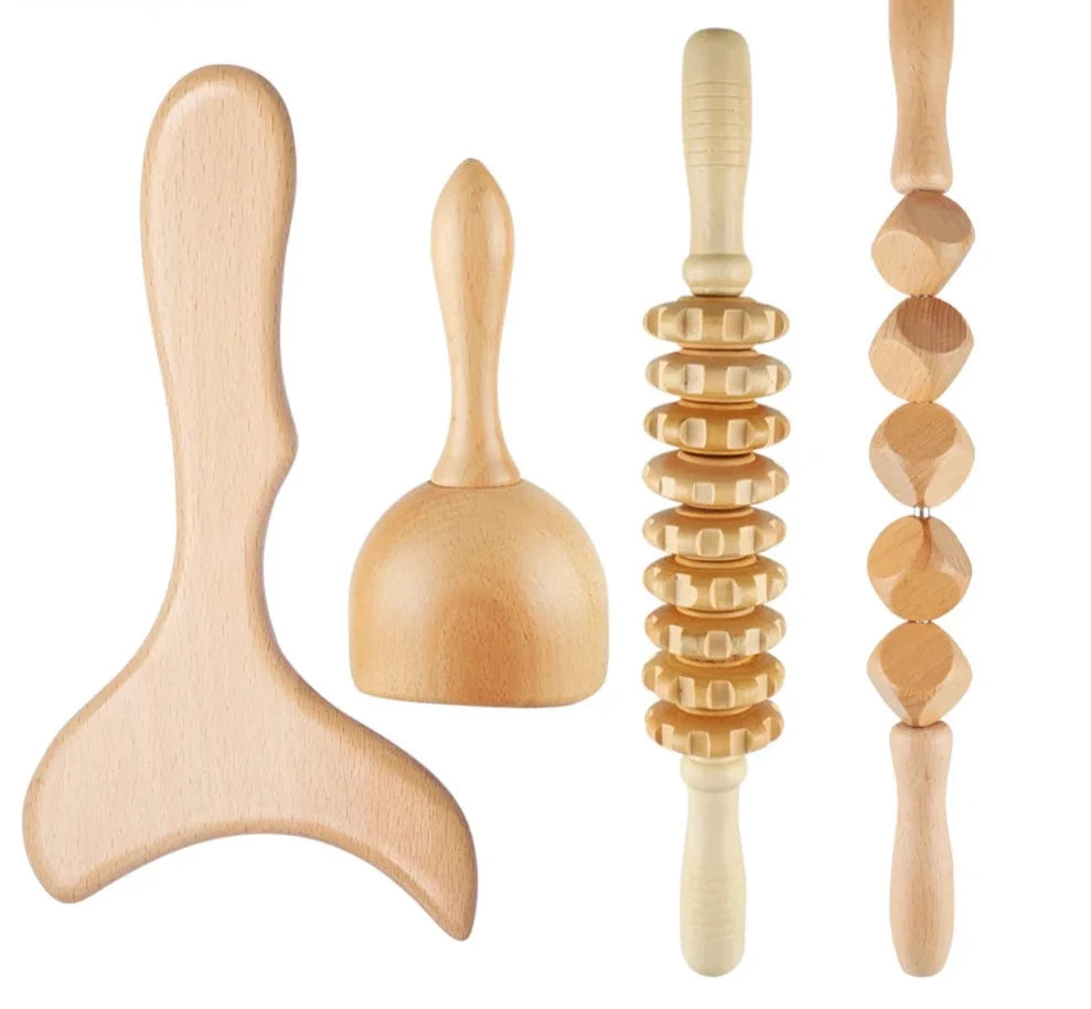 Wooden Lymphatic Drainage Body Sculpture Set